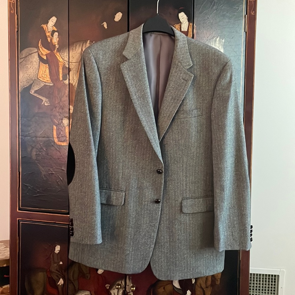 Lauren Mens wool black and gray teeed sports jacket